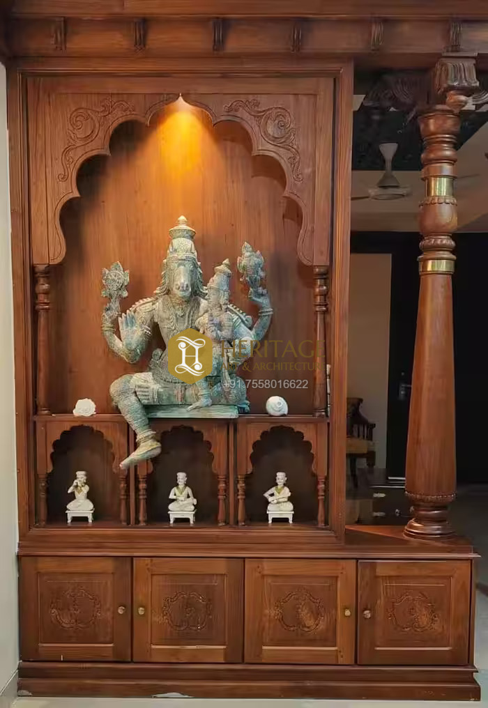Custom wooden pooja mandap in Koch