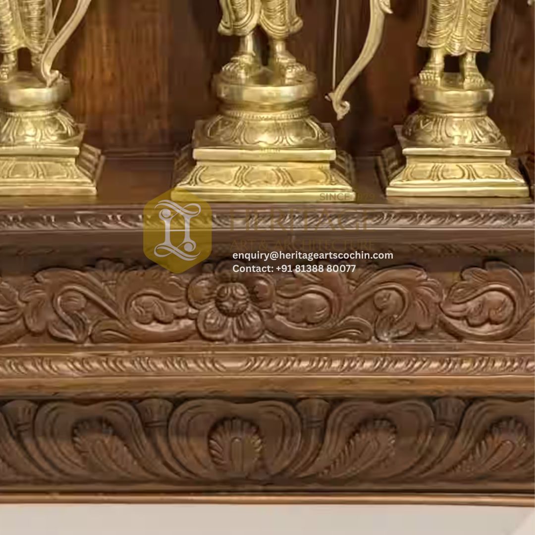 Luxury wooden pooja mandap in Cochin