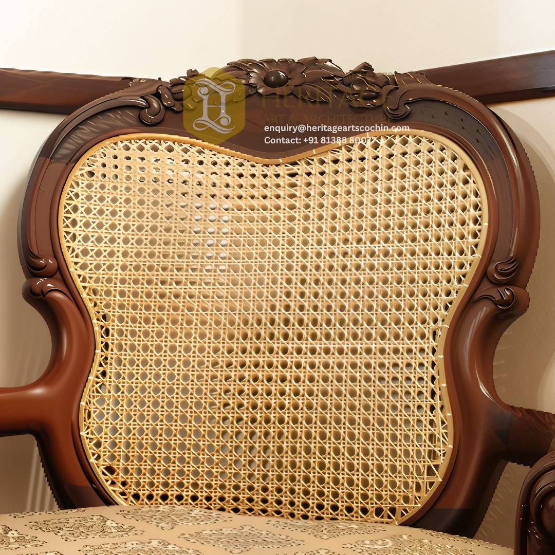 Hridaya Harmony - Hardwood Cane Chair - Image 2