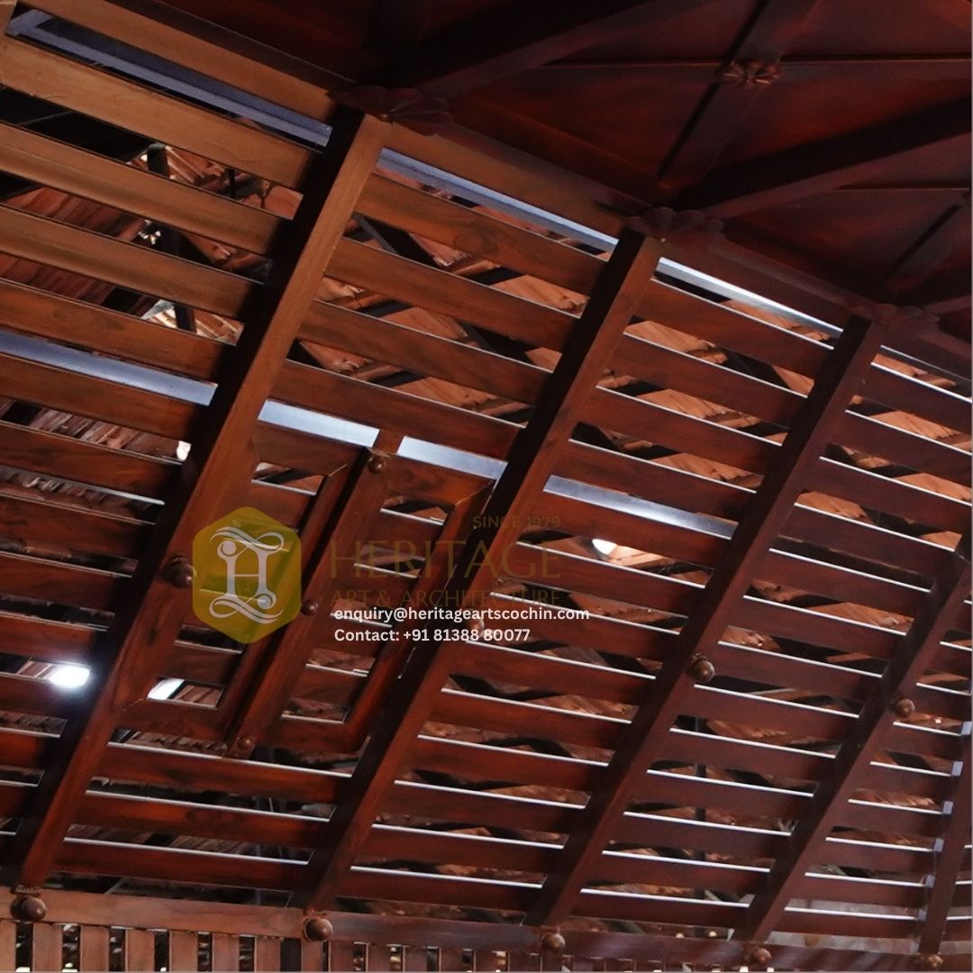 Traditional wooden corridors in Kochi