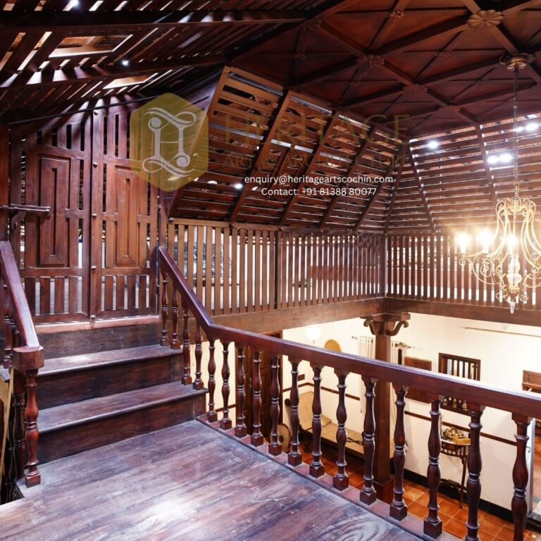 custom wood panelled pavilion in Kochi