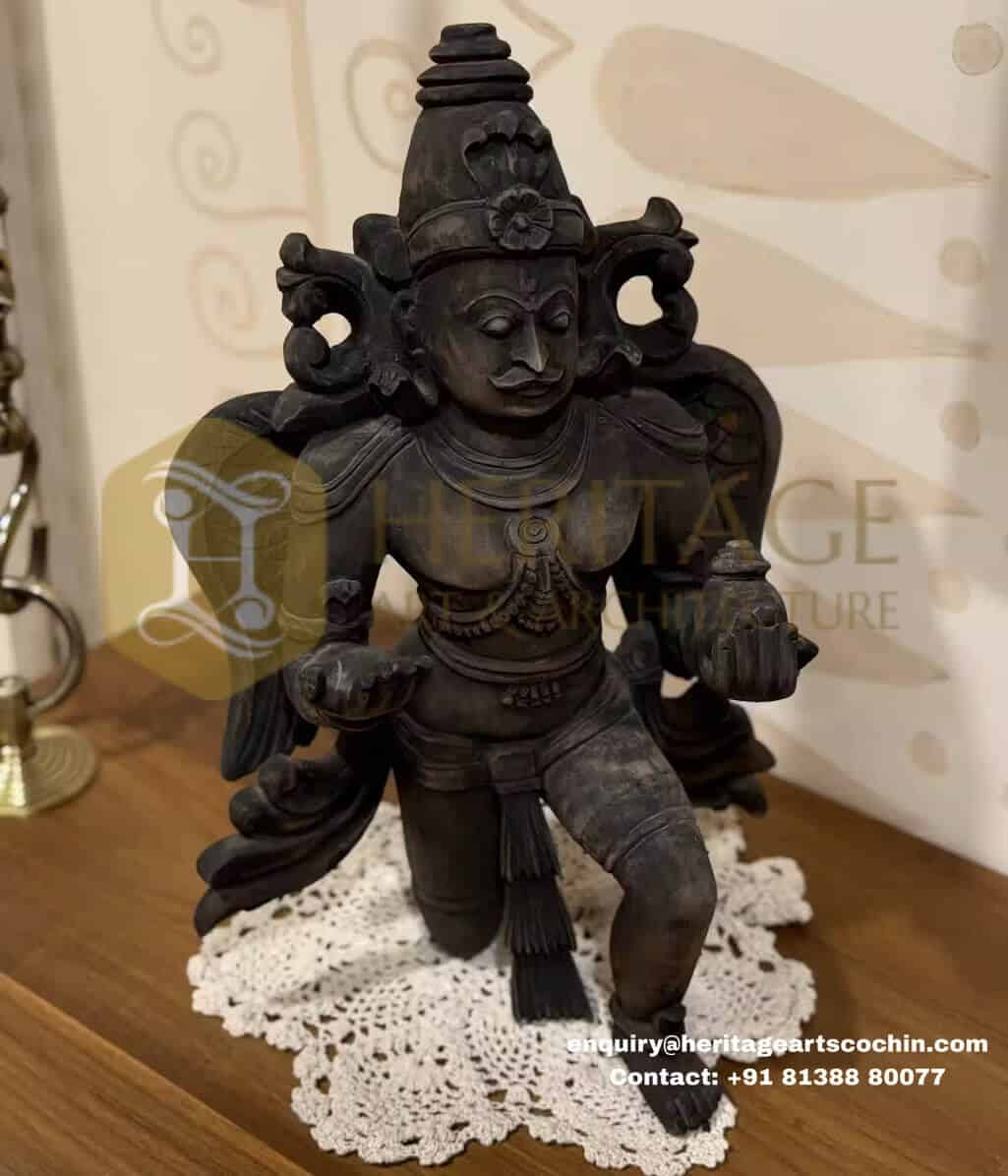 traditional antique wooden garuda statue kerala home decor in kochi