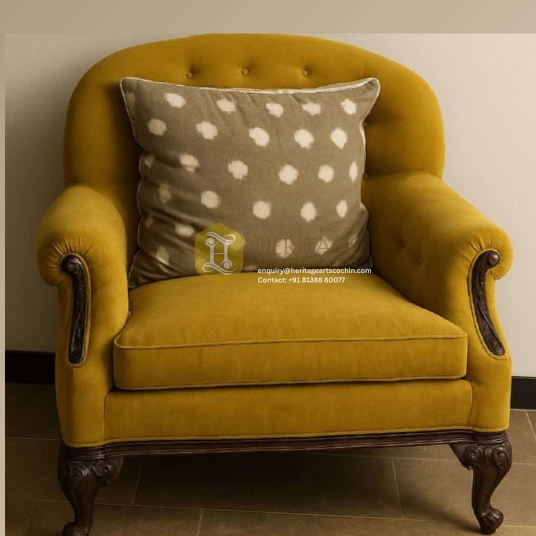 traditional living room armchair in india