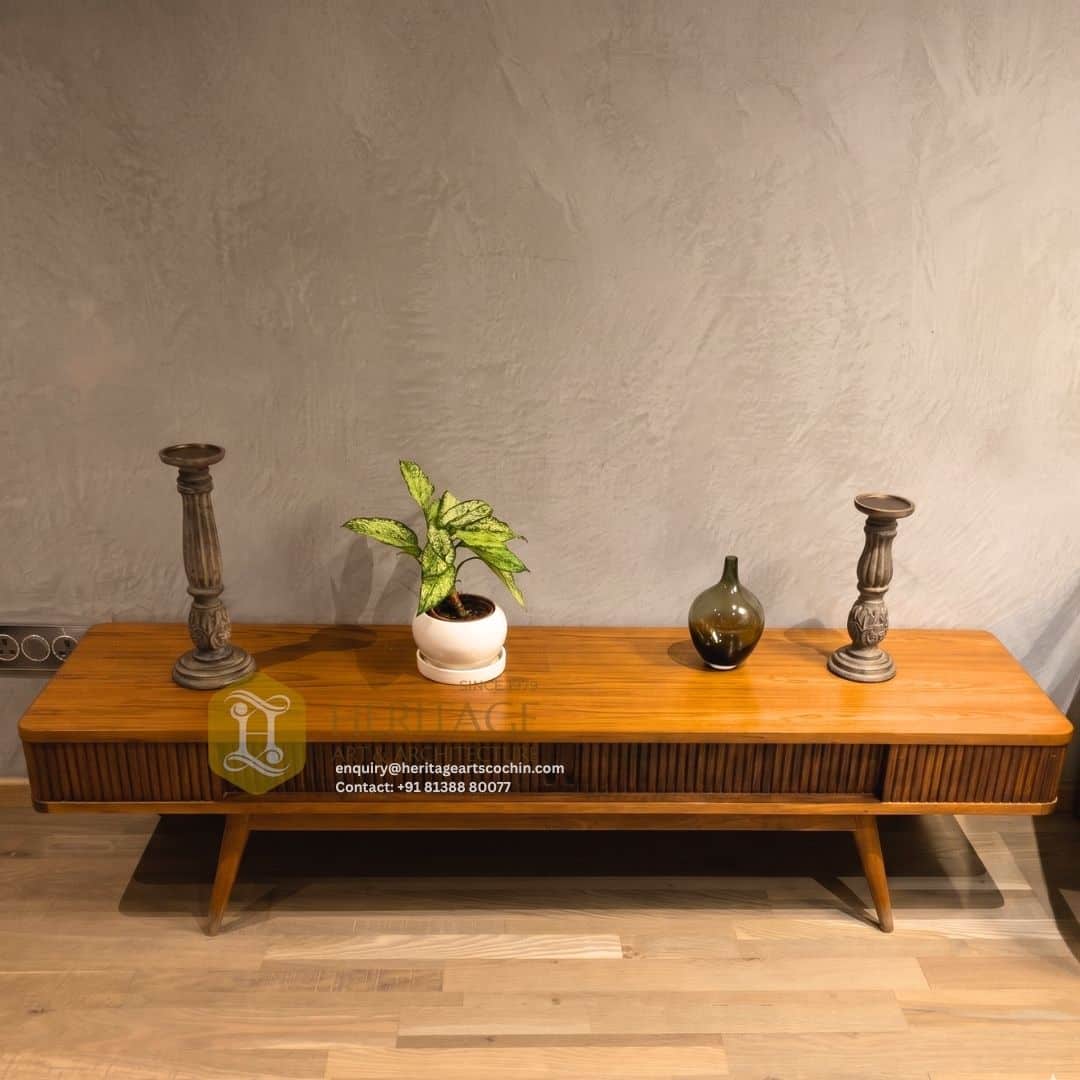 modern living room console table in kerala