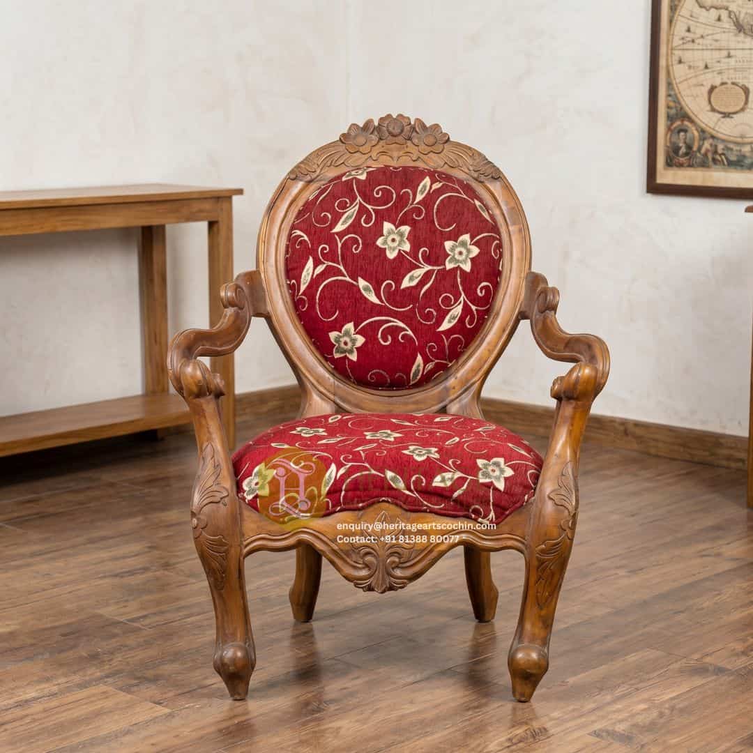 red regal wooden chair in kochi