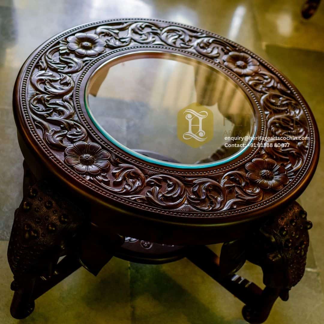 Rosewood Elephant Console