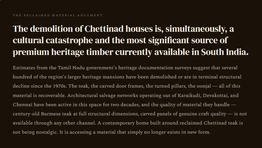 Chettinad wooden furniture