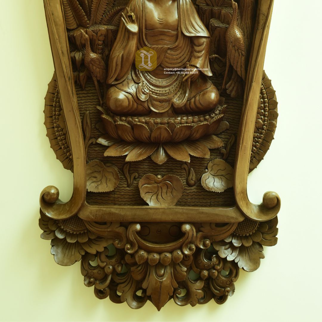 handcrafted wooden wall decor in Kochi
