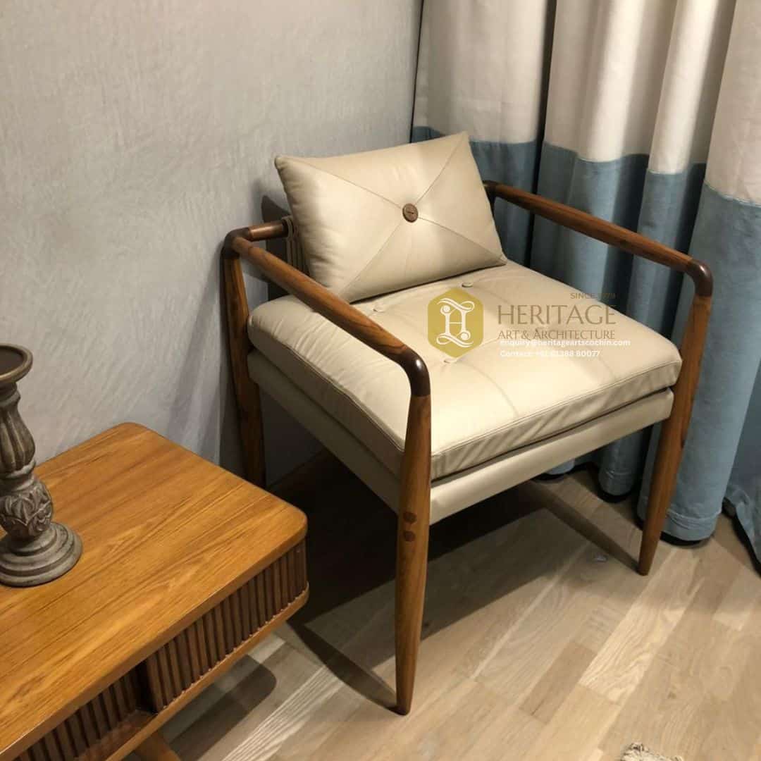 premium kerala-style teak wood chair in kochi