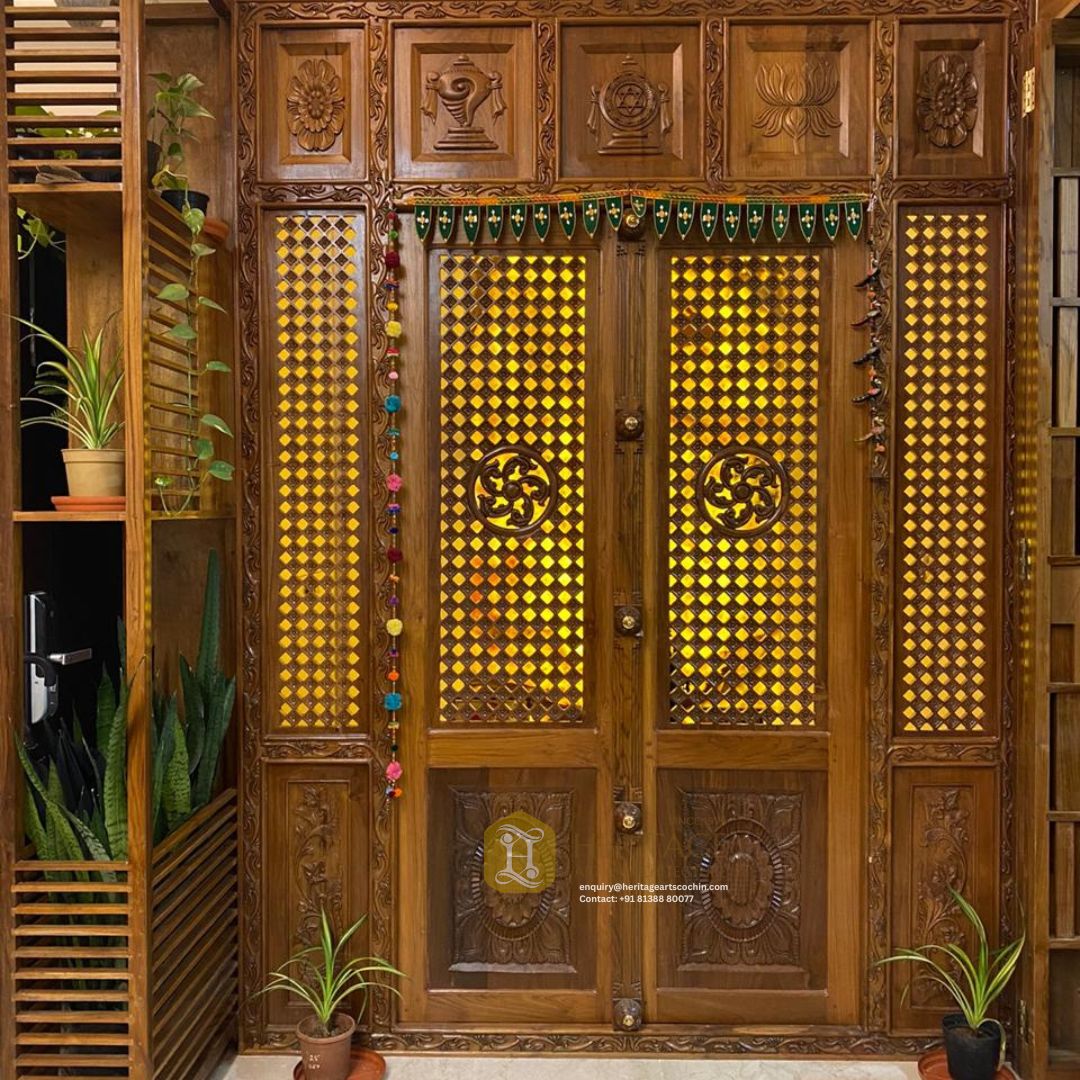 luxury-teak-pooja-doors-in-kerala