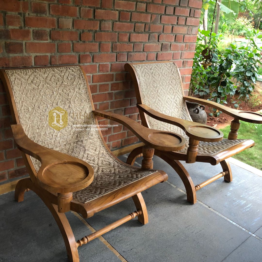 traditional kerala wooden easy chair design in kochi