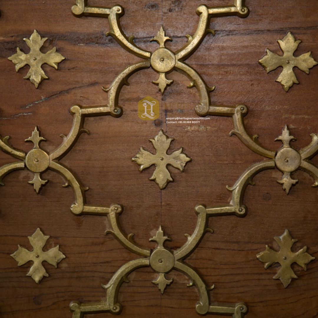 Swarna-Valli Brass and Wood Ceiling Panel - Image 5