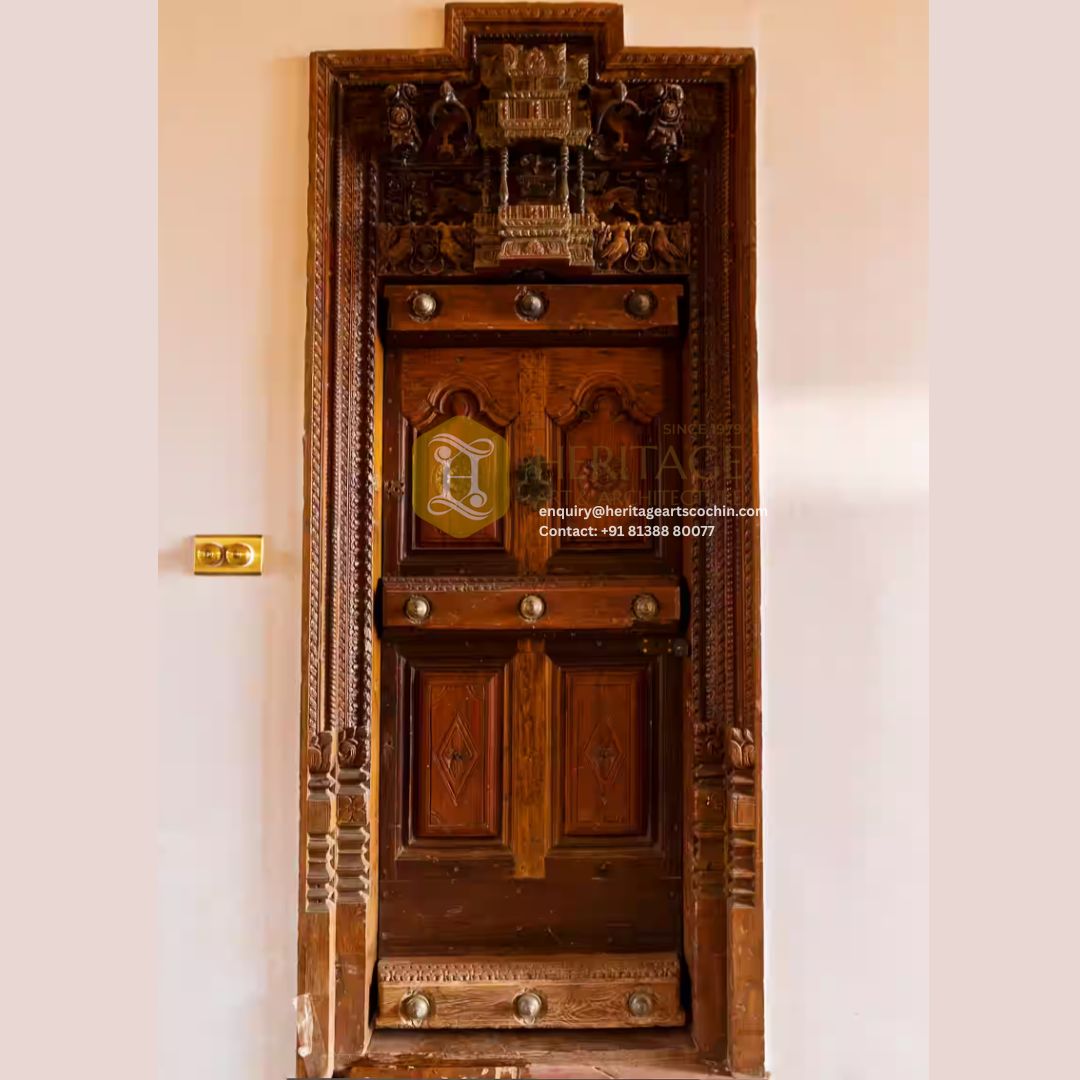 custom wooden door in Kochi